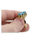 Ring Aquamarine 14K Yellow gold Vintage vrc134y
